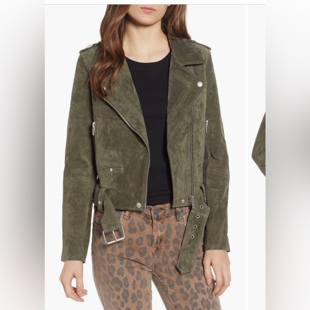 Blank NYC suede moto jacket XS